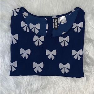 Blue Bow Blouse